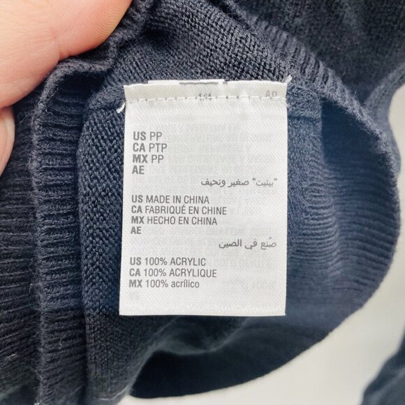 Karen Scott Petite Womens Size PP Mock Neck Zip-Back Sweater in Black $40 2046 - Picture 8 of 8